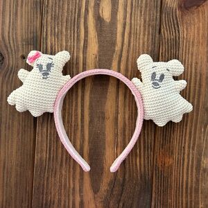 Pink and White Ghost Mickey Ears